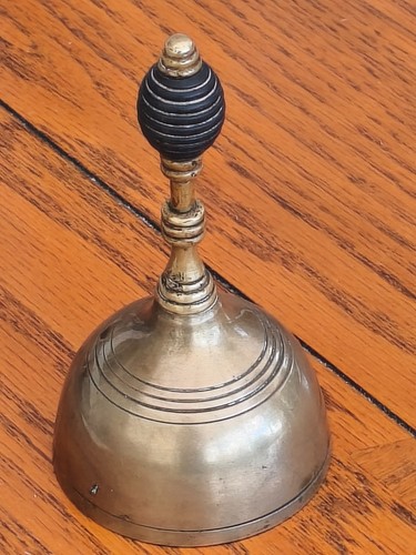 Victorian brass hand - , bell