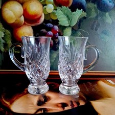 A Pair of Vintage Crystal Glasses Irish Coffee Glasses Mugs