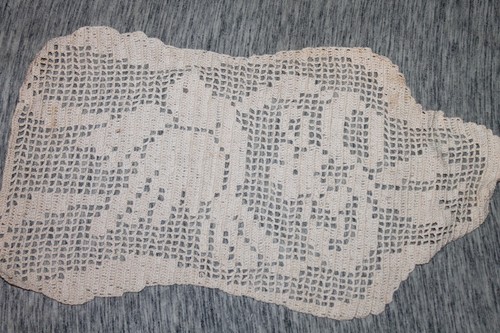 Vintage hand crocheted filet - hand-crocheted,