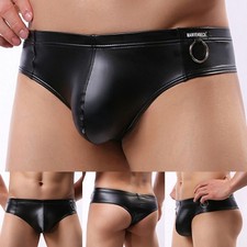 Mens Low Waist Boxer Briefs PU