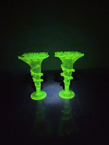 Antique pair victorian ruffled - antique,