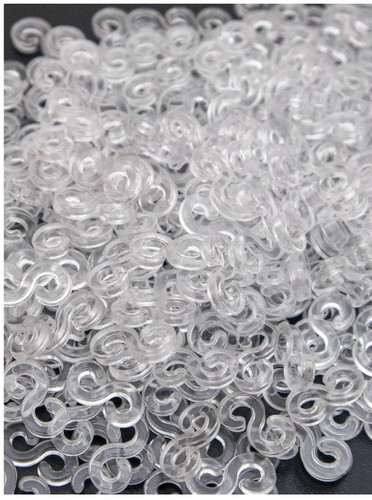 100pcs clear clips - s, for