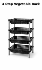 Black 4 Tier Kitchen Vegetable