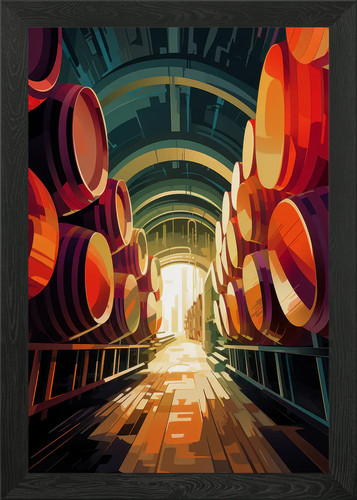 Wine cellar framed wall - framed, art