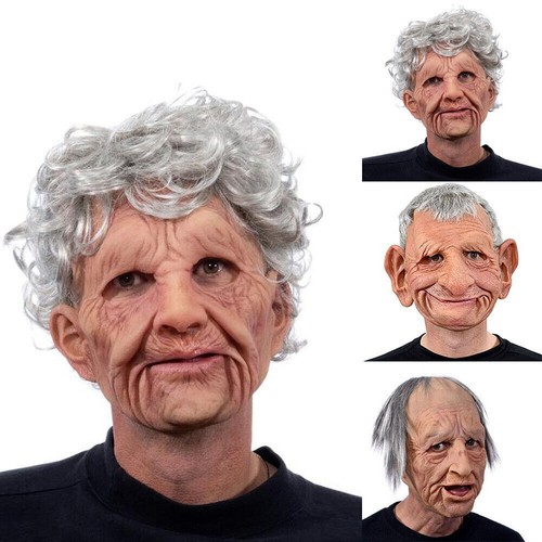 Old man mask latex - man,