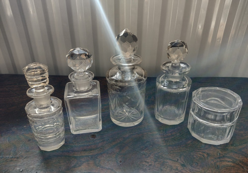 5pc vintage crystal glass - 5pc,