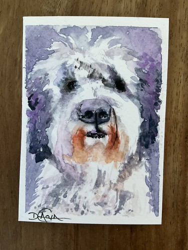 Watercolor aceo painting old - watercolor,