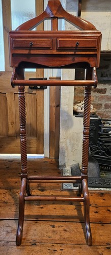 Vintage mahogany valet stand - vintage,