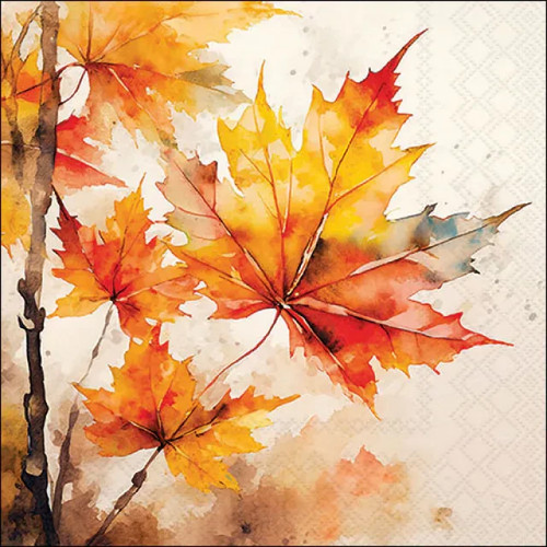 Vibrant maple leaves autumn - 4x,