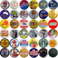 1970's - 1990's VINTAGE TV ADVERTS, Badges, Fridge Magnets, Key Rings