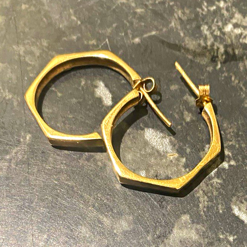 9ct yellow gold creole hoop
