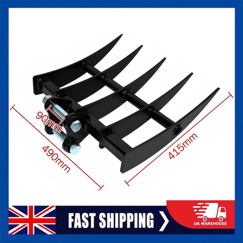 Mini digger rake 490mm - 490mm, 25mm