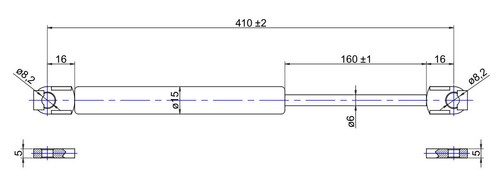 Gas strut compression - 2x,