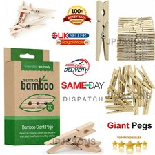 20 WOODEN CLOTHES PEGS WASHING