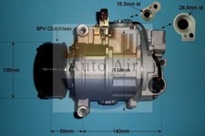 Air Conditioning Compressor Fits Audi A4 Allroad A5 A6 A8 AUTO AIR 14-9721P