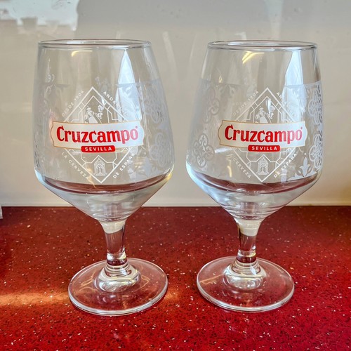 Cruzcampo pint chalice - 2x,