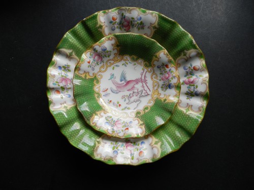 Pair antique minton green - antique,