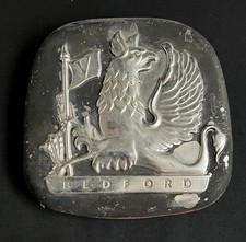 BEDFORD TK COMMERCIAL VINTAGE PICKUP TIPPER TRUCK LORRY FIRE WAGON BADGE EMBLEM