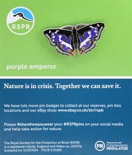 RSPB Pin Badge Purple Emperor