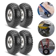 10" Puncture Proof Tyres Solid Heavy Duty Sack Truck Rubber Trolley Cart Wheels