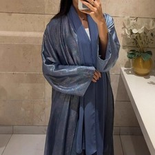 Elegant Abaya Women Muslim Open Cardigan Long Maxi Dress Turkey Kaftan Kimono