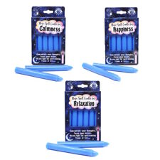 Magic Spell Candles Blue Witch Pagan Ritual Witchcraft Pack Of 6 Various Spells