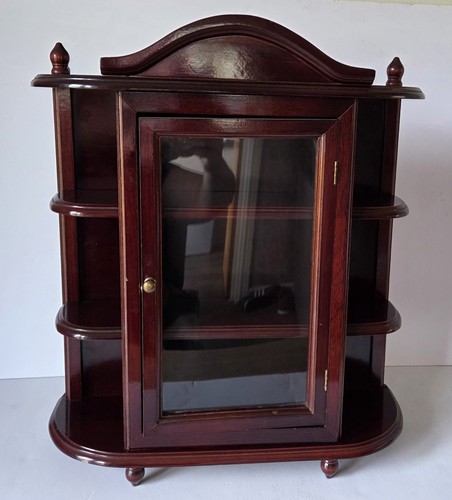 Display curio cabinet wooden - cabinet,