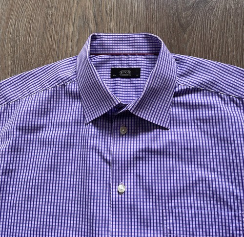 Eton check shirt mens size - shirt,
