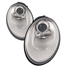 PERDE Chrome Projector Headlight Set For 2006-2010 Volkswagen Beetle w/ Halogen