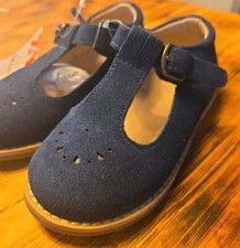 ZY leather T bar Navy Suede