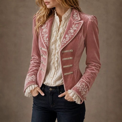 Women velvet blazer jacket - velvet,