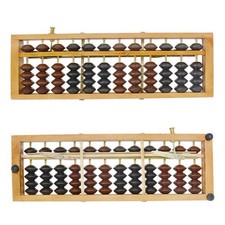 Black Brown Bead Japanese School Calculation Soroban Wood Abacus EDUCTAIONAL