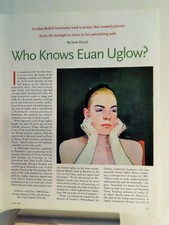 EUAN UGLOW  ART PIECE VTG ORIG  1998 ADVERTISEMENT