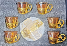 Turkish Tea Set of 6 Glass