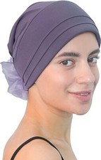 Deresina Headwear Chic Padded Hat with Flower for Hair Loss Cancer Alopecia
