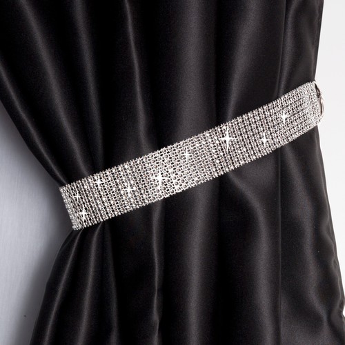 Diamante curtain tie backs - tie,