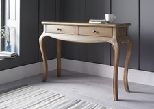 Weathered Solid Oak French Country Style Loire Dressing Table by Time4Sleep New