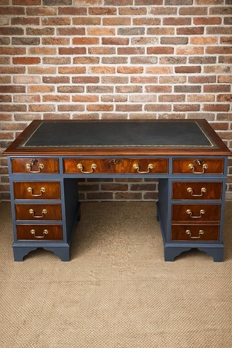 Vintage desk nightfall blue - vintage,