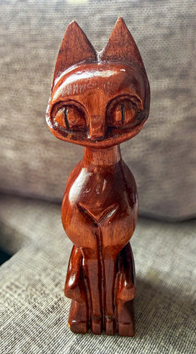 Vintage mcm hand carved - mcm, wooden