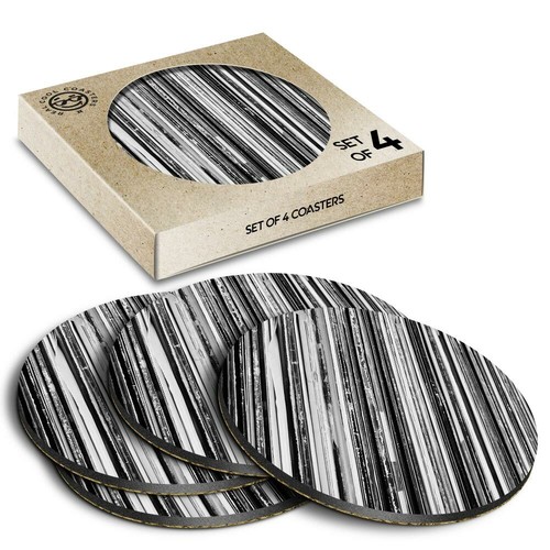 Boxed round coasters bw - x,