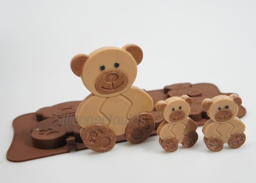 Teddy bear silicone mould - silicone,