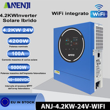 4200W 24V Ibrido Inverter Solare On-Grid Off-Grid MPPT 100A 220/230VAC 500V WIFI