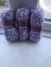 New 3x50g Sirdar Sunseeker DK Cotton Boutonne BluesWhite 48 % Cotton 27% Acrylic