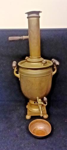 Vintage brass samovar - vintage,