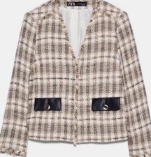 BNWT ZARA ECRU  CREAM BOUCLE