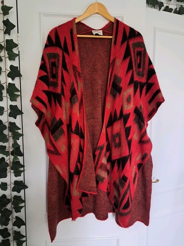 Boho aztec print poncho - aztec,