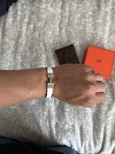 Hermes Clic H Bracelet White