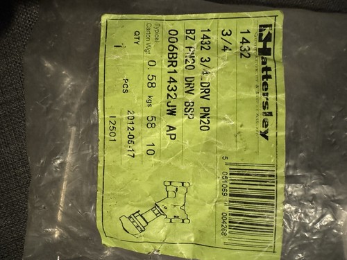 Hattersley valve 1432 drv - hattersley,