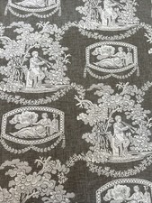 Vintage Antique Toile