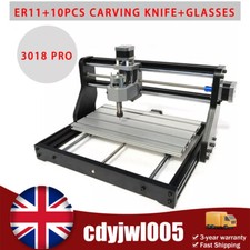 PRO 3 Axis DIY CNC3018 CNC Router Kit Engraving Machine Laser Marking Cutting UK